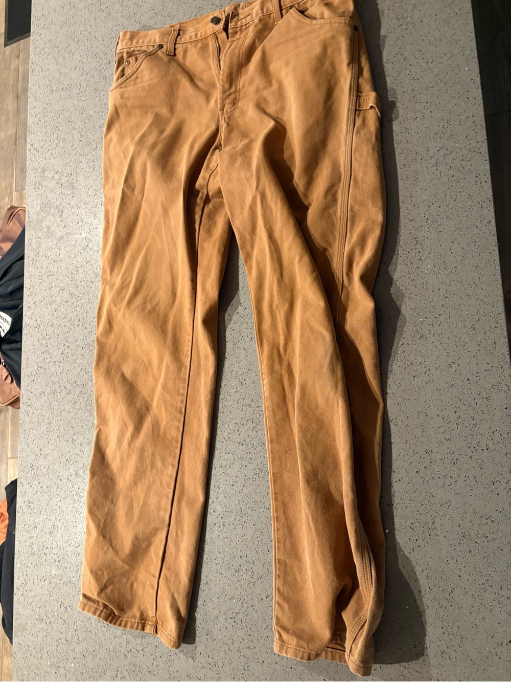 DICKIES Men's Work-Style Straight Fit Pants in Tan